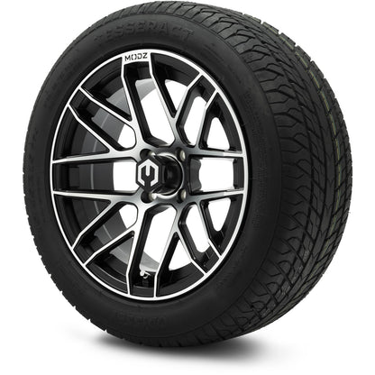 MODZ® 15" Matrix Machined Black Wheels & Street Tires Combo