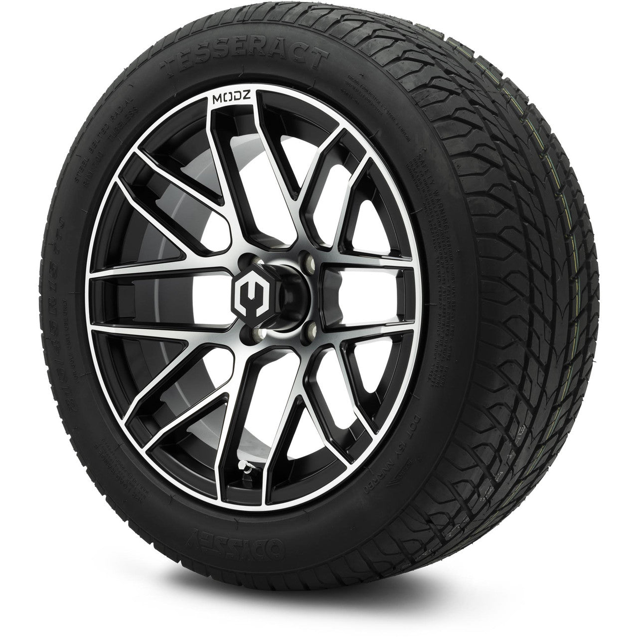 MODZ® 15" Matrix Machined Black Wheels & Street Tires Combo