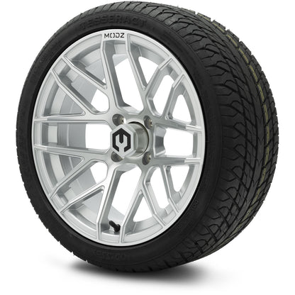 MODZ® 15" Matrix Silver Wheels & Street Tires Combo