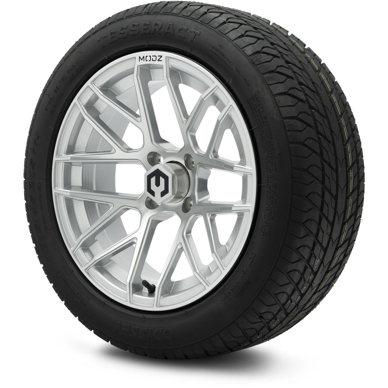 MODZ® 15" Matrix Silver Wheels & Street Tires Combo
