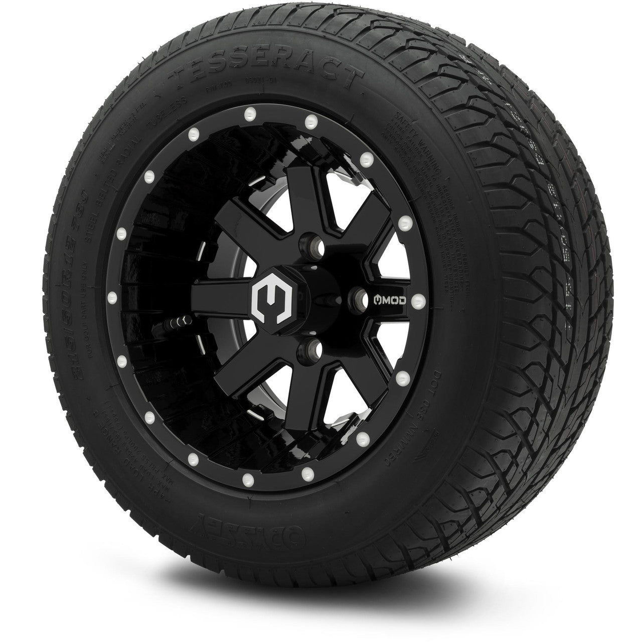 MODZ® 12" Assault Glossy Black with Ball Mill Wheels & Street Tires Combo