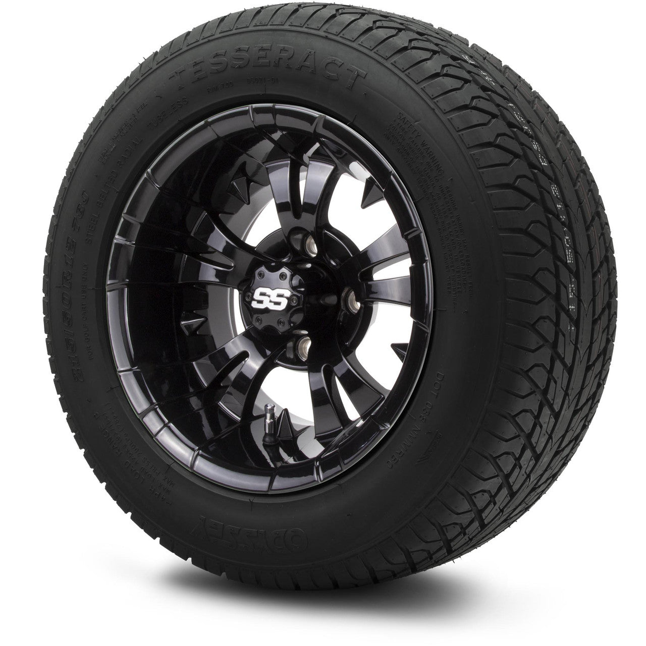 MODZ® 12" Vampire Glossy Black Wheels & Street Tires Combo