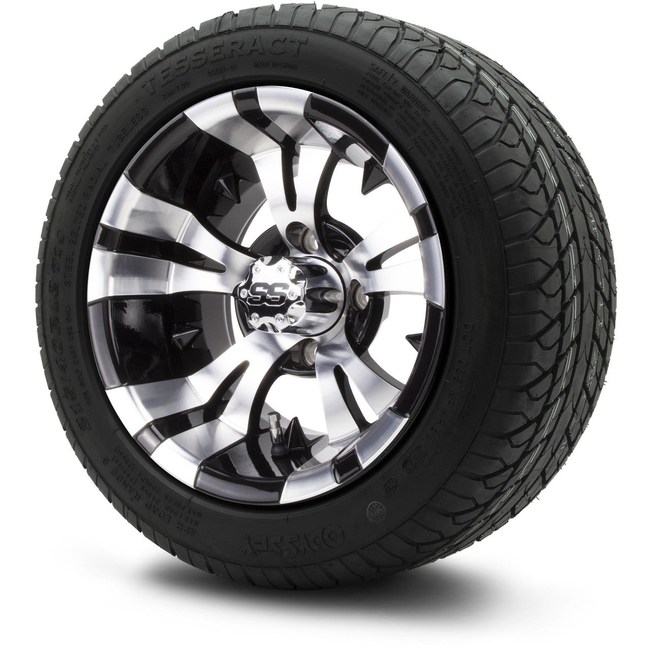 MODZ® 12" Vampire Machined Black Wheels & Street Tires Combo