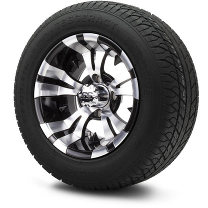MODZ® 12" Vampire Machined Black Wheels & Street Tires Combo