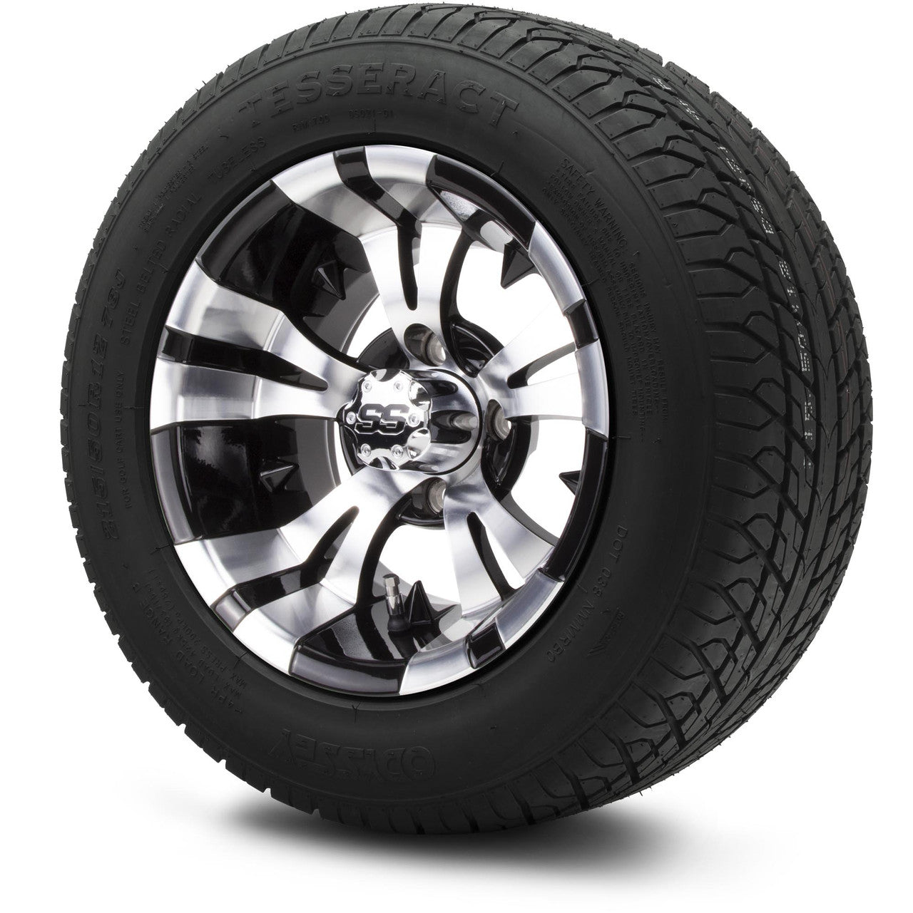 MODZ® 12" Vampire Machined Black Wheels & Street Tires Combo