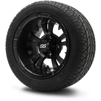 MODZ® 12" Vampire Matte Black Wheels & Street Tires Combo