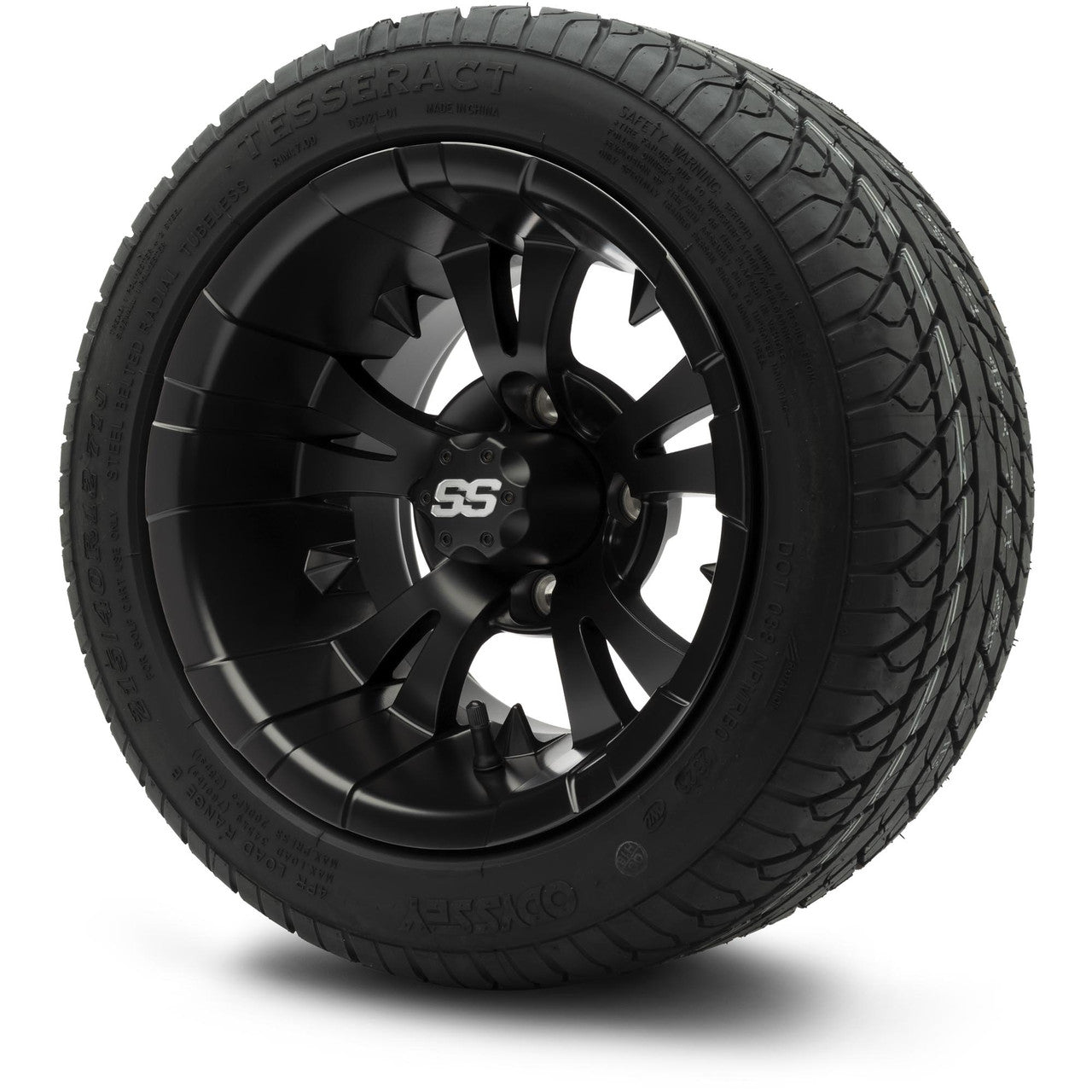 MODZ® 12" Vampire Matte Black Wheels & Street Tires Combo