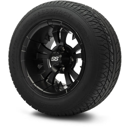 MODZ® 12" Vampire Matte Black Wheels & Street Tires Combo