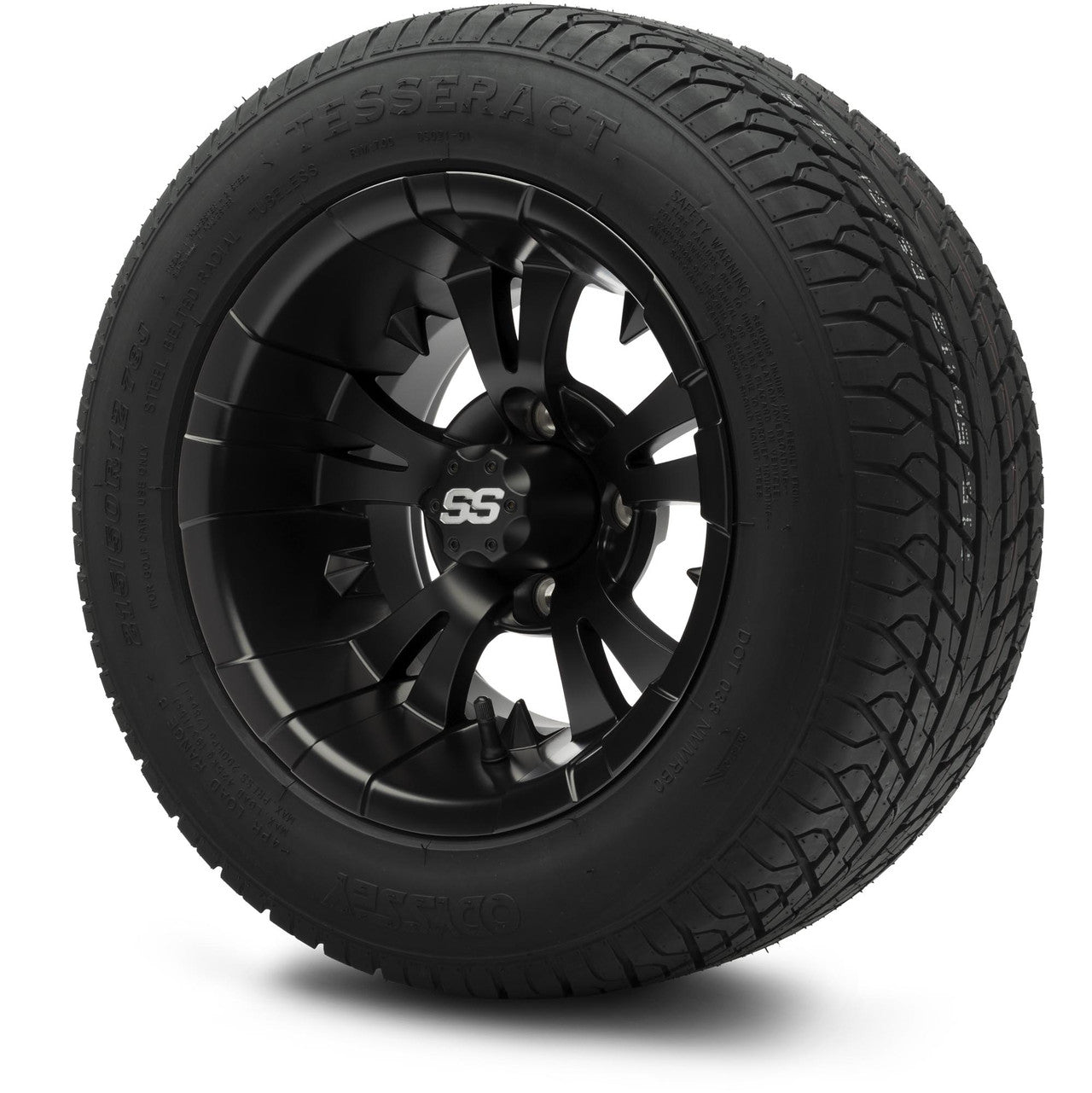 MODZ® 12" Vampire Matte Black Wheels & Street Tires Combo