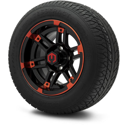 MODZ® 12" Aftershock Red and Black Wheels & Street Tires Combo