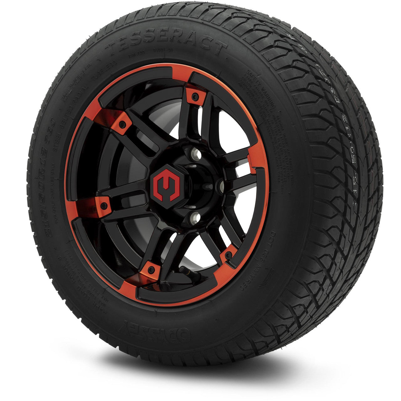 MODZ® 12" Aftershock Red and Black Wheels & Street Tires Combo