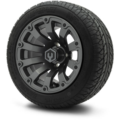 MODZ® 12" Bomber Matte Gunmetal Wheels & Street Tires Combo