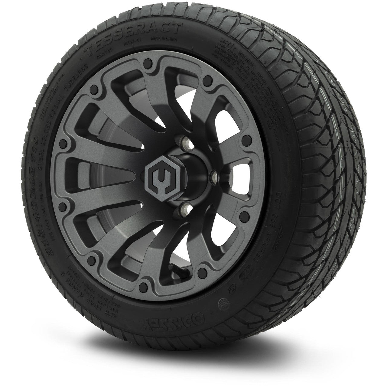 MODZ® 12" Bomber Matte Gunmetal Wheels & Street Tires Combo