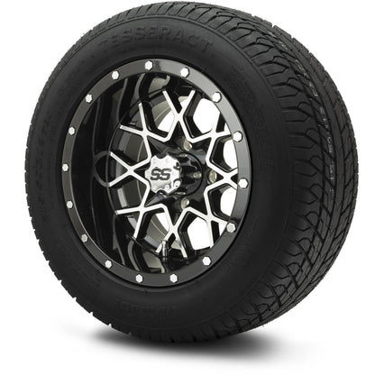 MODZ® 12" Vortex Machined Black Wheels & Street Tires Combo