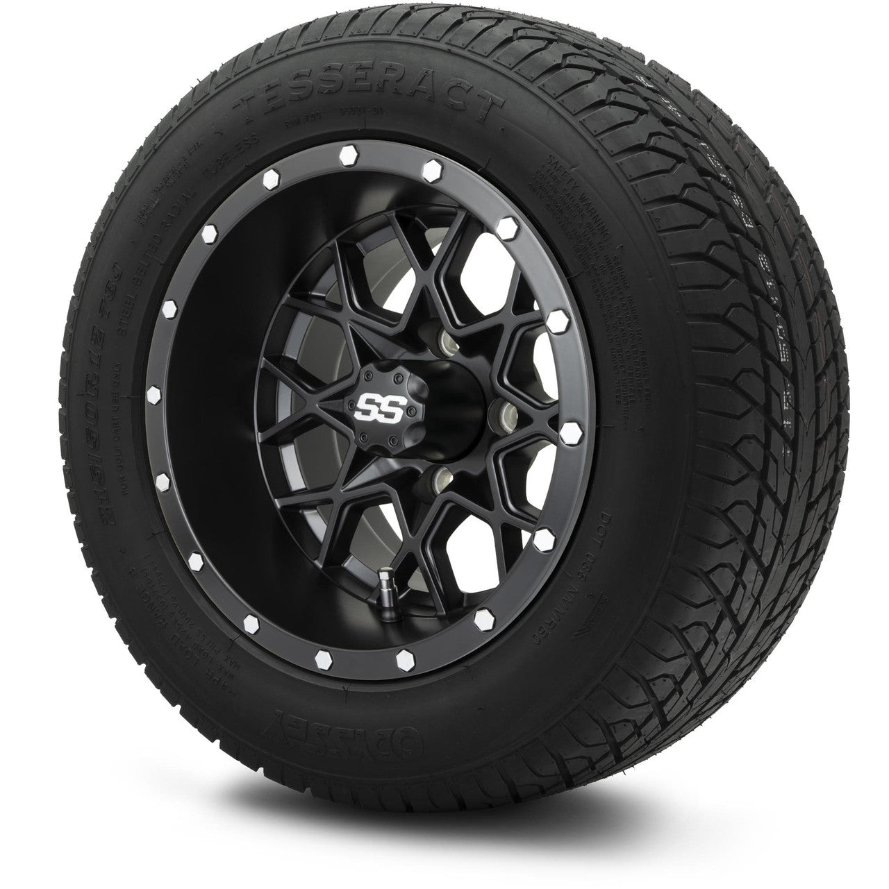 MODZ® 12" Vortex Matte Black Wheels & Street Tires Combo