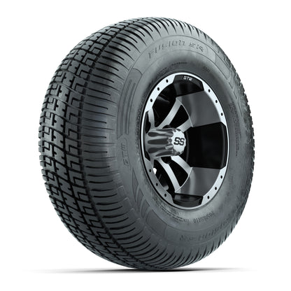 GTW Storm Trooper Black and Machined 10 in Wheels with 20in Fusion Street Tires – Set of 4
