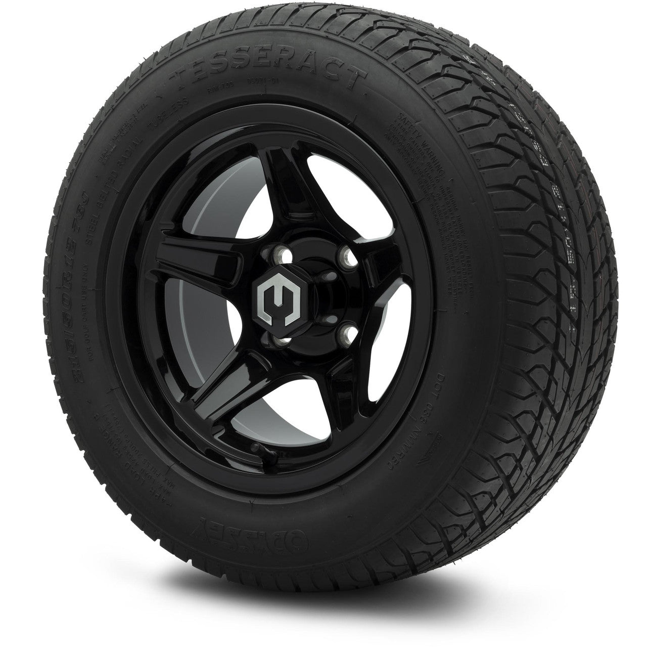 MODZ® 12" Drift Glossy Black Wheels & Street Tires Combo