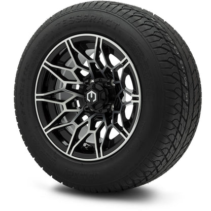 MODZ® 12" Galaxy Machined Black Wheels & Street Tires Combo