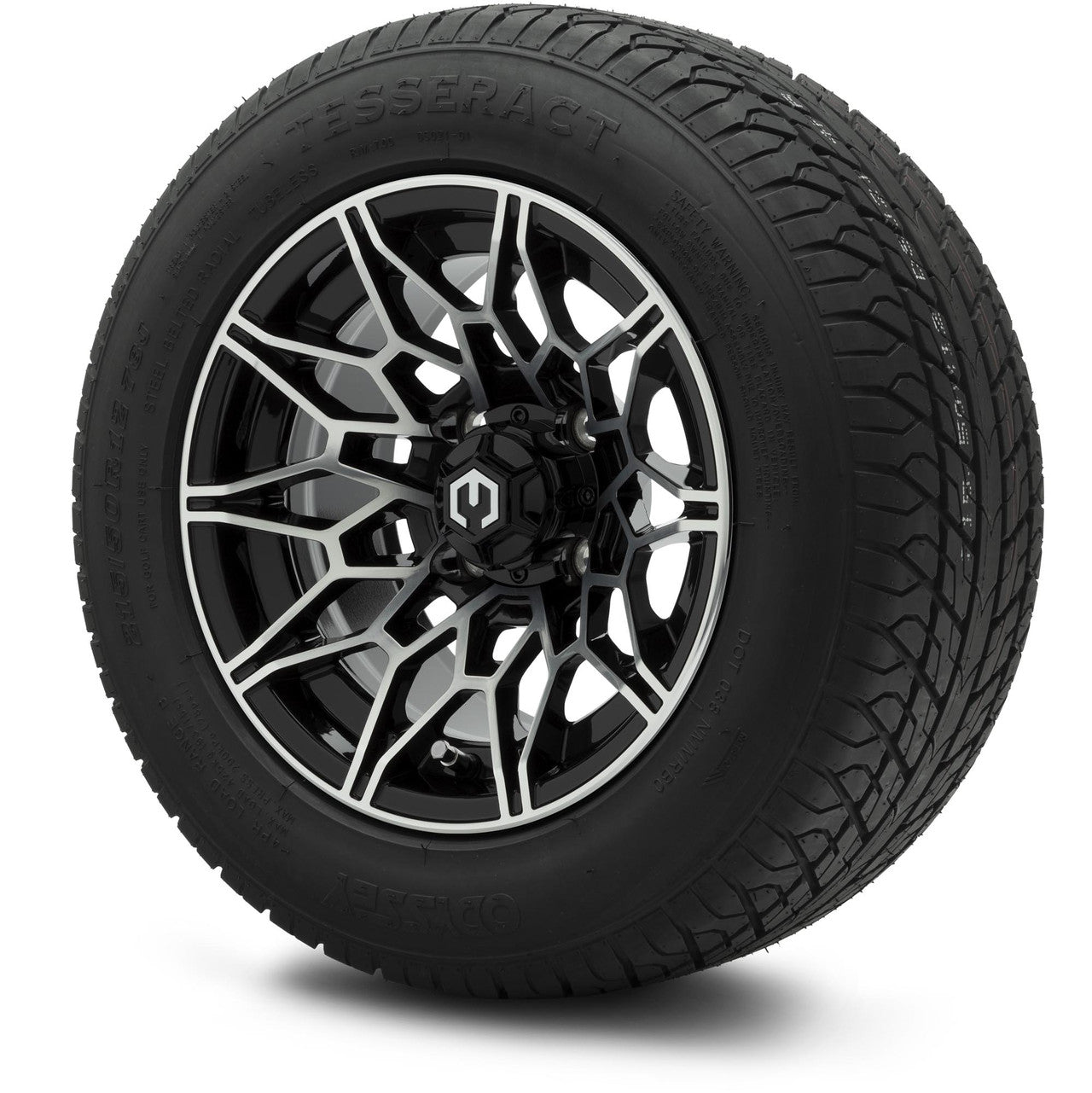 MODZ® 12" Galaxy Machined Black Wheels & Street Tires Combo