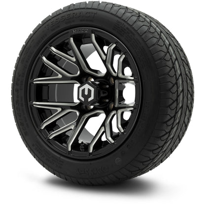 MODZ® 12" Matrix Glossy Black with Ball Mill Wheels & Street Tires Combo