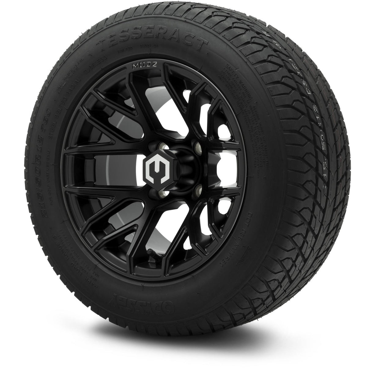 MODZ® 12" Matrix Matte Black Wheels & Street Tires Combo