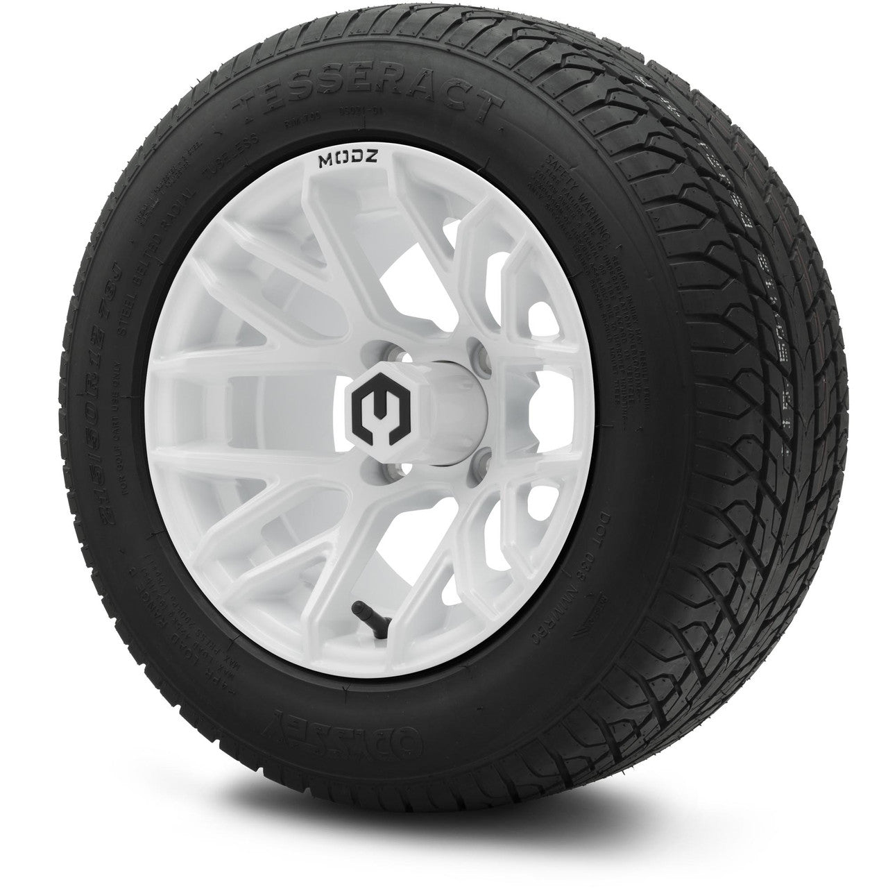 MODZ® 12" Matrix Glossy White Wheels & Street Tires Combo