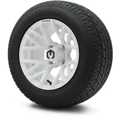 MODZ® 12" Matrix Glossy White Wheels & Street Tires Combo