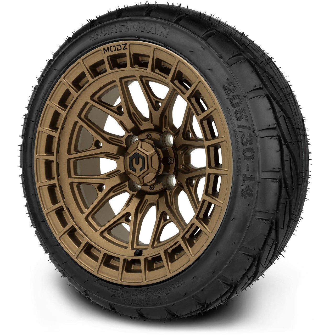 MODZ® 14" Torrent Matte Bronze Wheels & Street Tires Combo