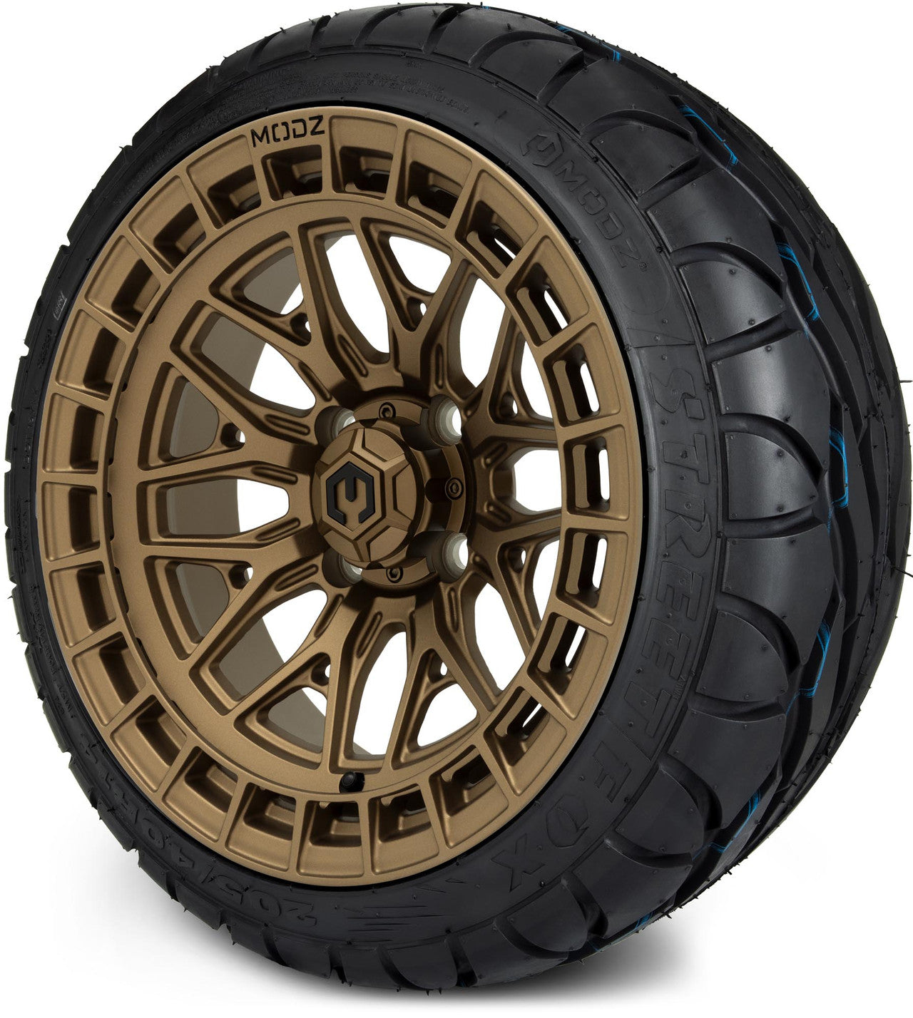 MODZ® 14" Torrent Matte Bronze Wheels & Street Tires Combo
