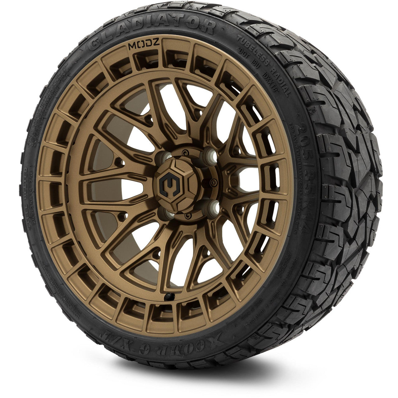 MODZ® 14" Torrent Matte Bronze Wheels & Off-Road Tires Combo