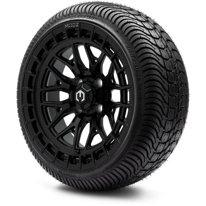 MODZ® 14" Torrent Matte Black Wheels & Street Tires Combo