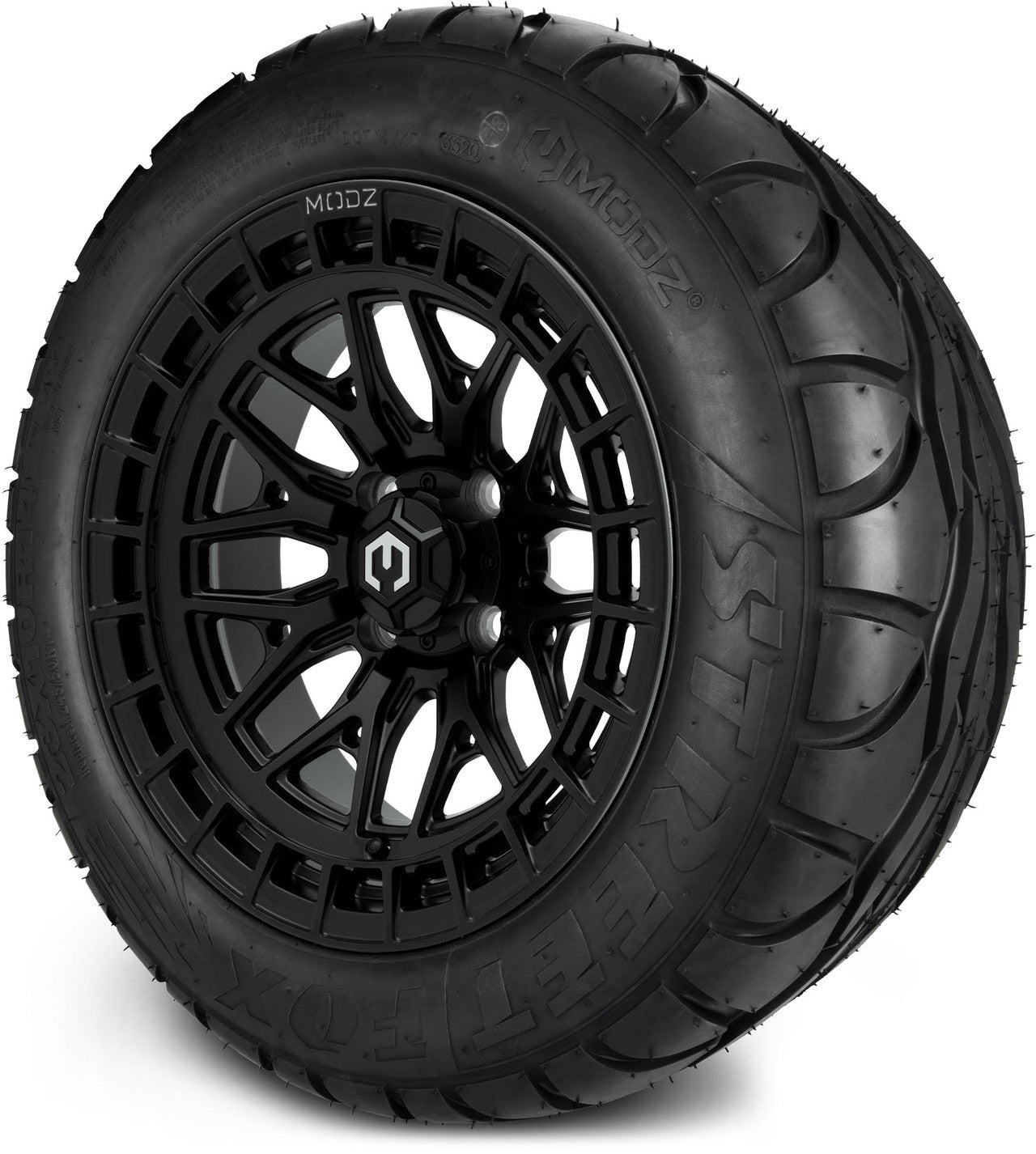 MODZ® 14" Torrent Matte Black Wheels & Street Tires Combo