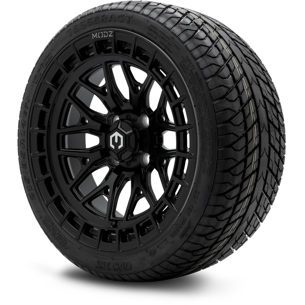 MODZ® 14" Torrent Matte Black Wheels & Street Tires Combo