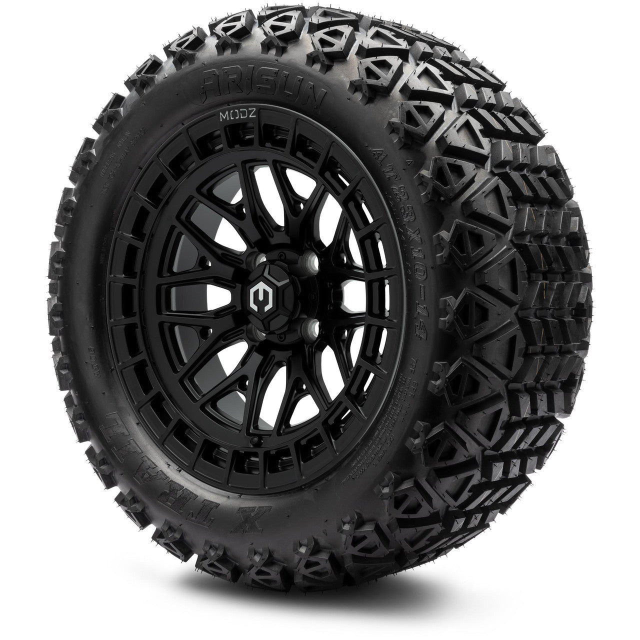 MODZ® 14" Torrent Matte Black Wheels & Off-Road Tires Combo