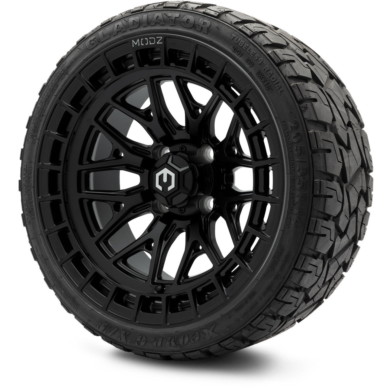 MODZ® 14" Torrent Matte Black Wheels & Off-Road Tires Combo