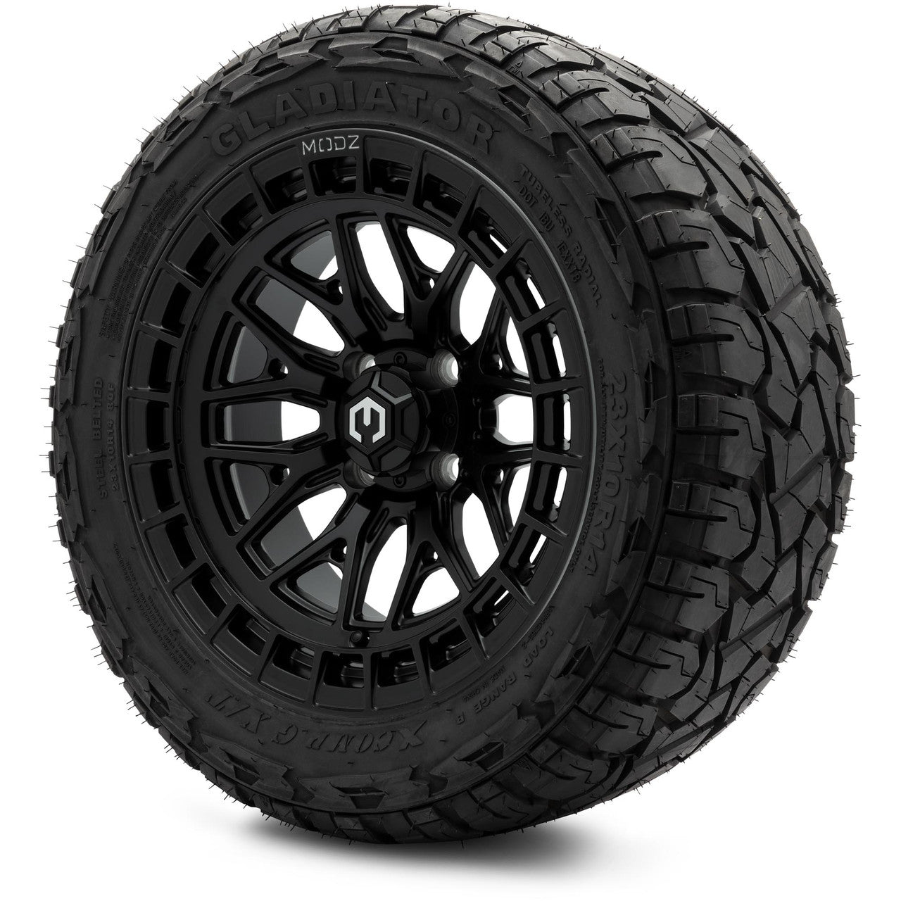 MODZ® 14" Torrent Matte Black Wheels & Off-Road Tires Combo