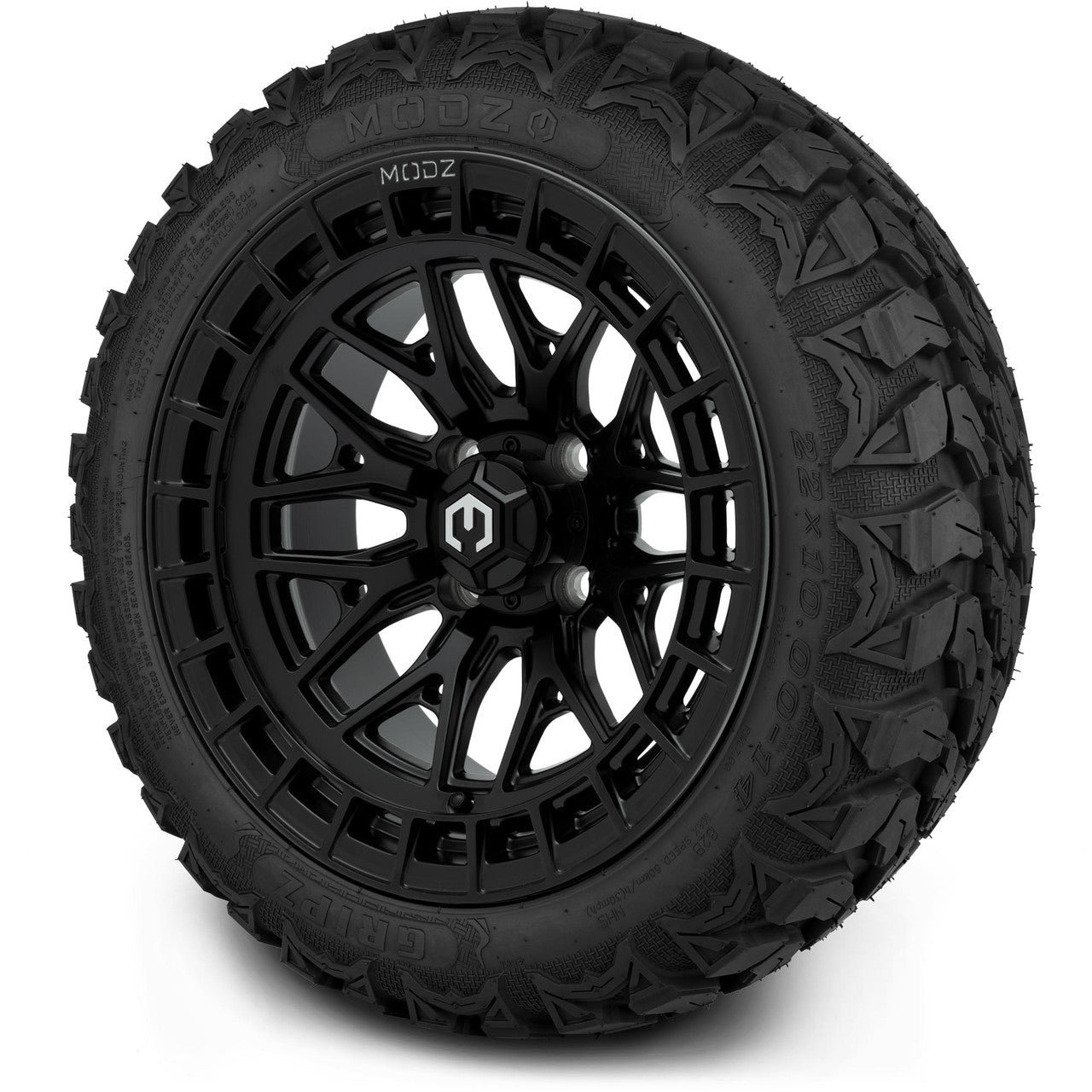 MODZ® 14" Torrent Matte Black Wheels & Off-Road Tires Combo