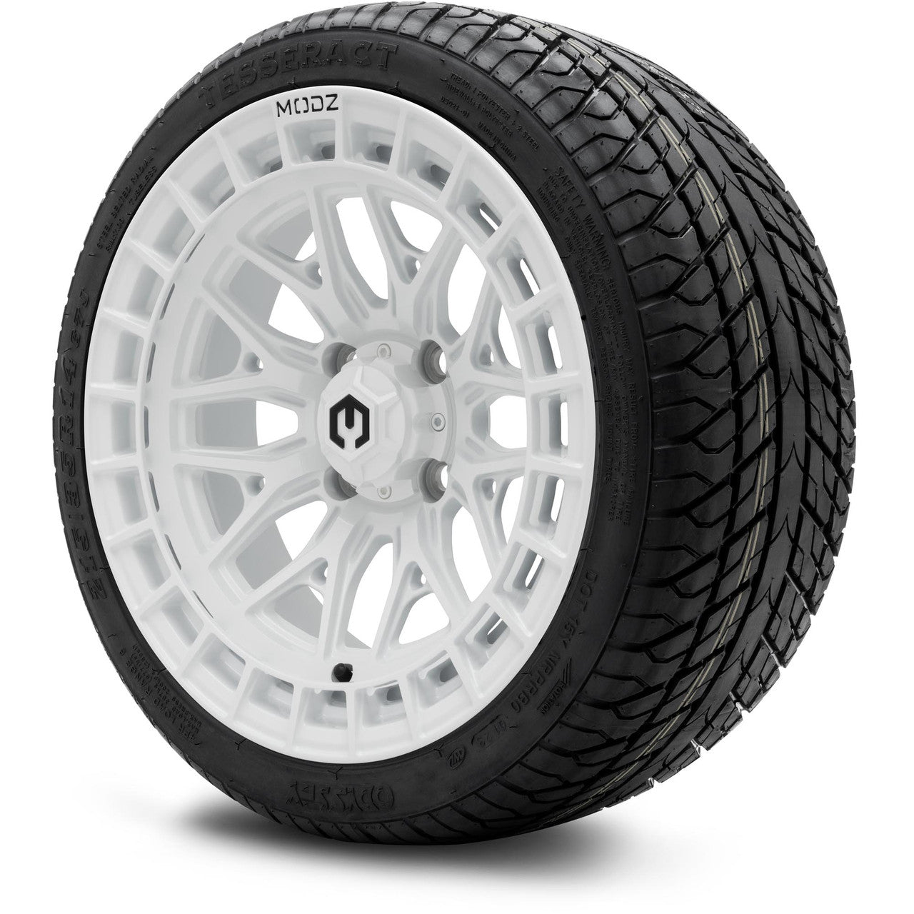 MODZ® 14" Torrent Glossy White Wheels & Street Tires Combo