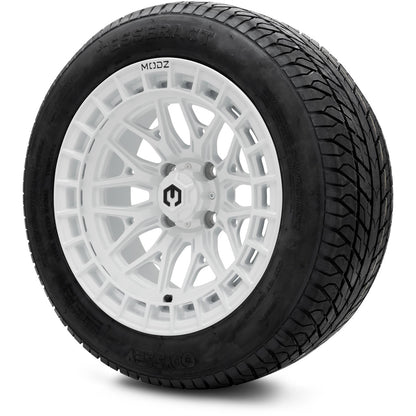 MODZ® 14" Torrent Glossy White Wheels & Street Tires Combo