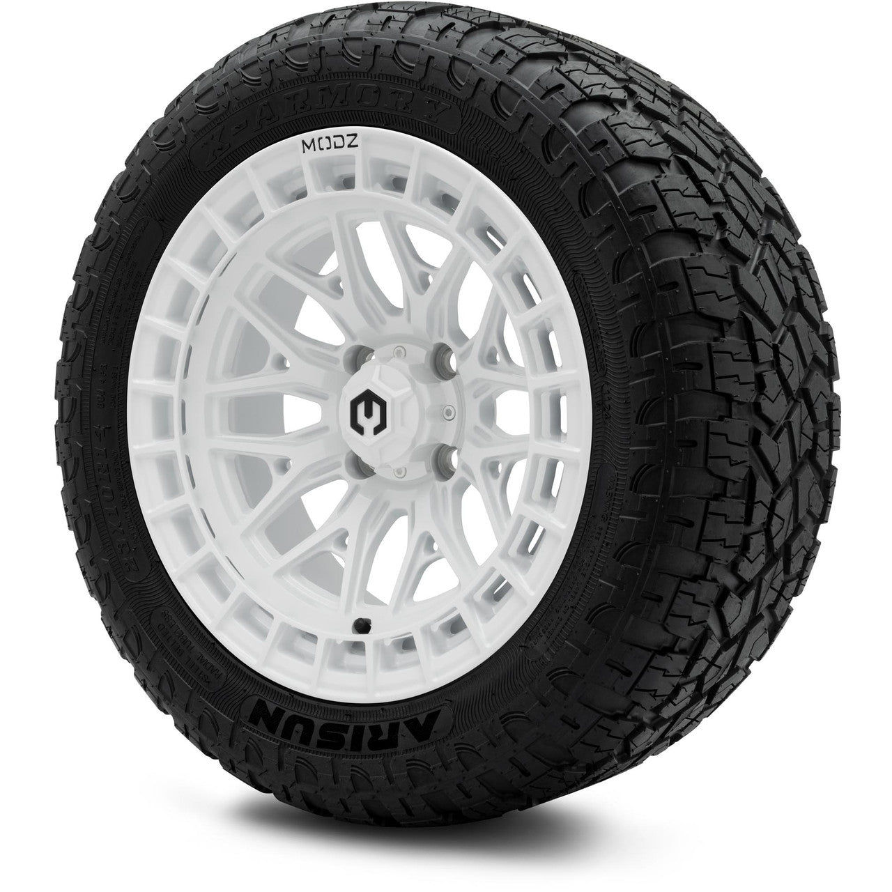 MODZ® 14" Torrent Glossy White Wheels & Off-Road Tires Combo