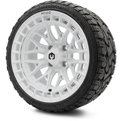 MODZ® 14" Torrent Glossy White Wheels & Off-Road Tires Combo