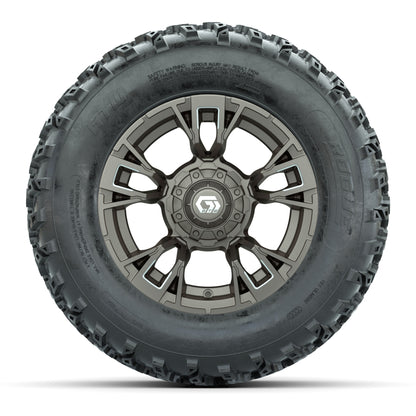GTW® Vandal Bronze/Machined 12 in Wheels with 23X10.00-12 Rogue All-Terrain Tires – Full Set