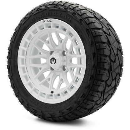 MODZ® 14" Torrent Glossy White Wheels & Off-Road Tires Combo