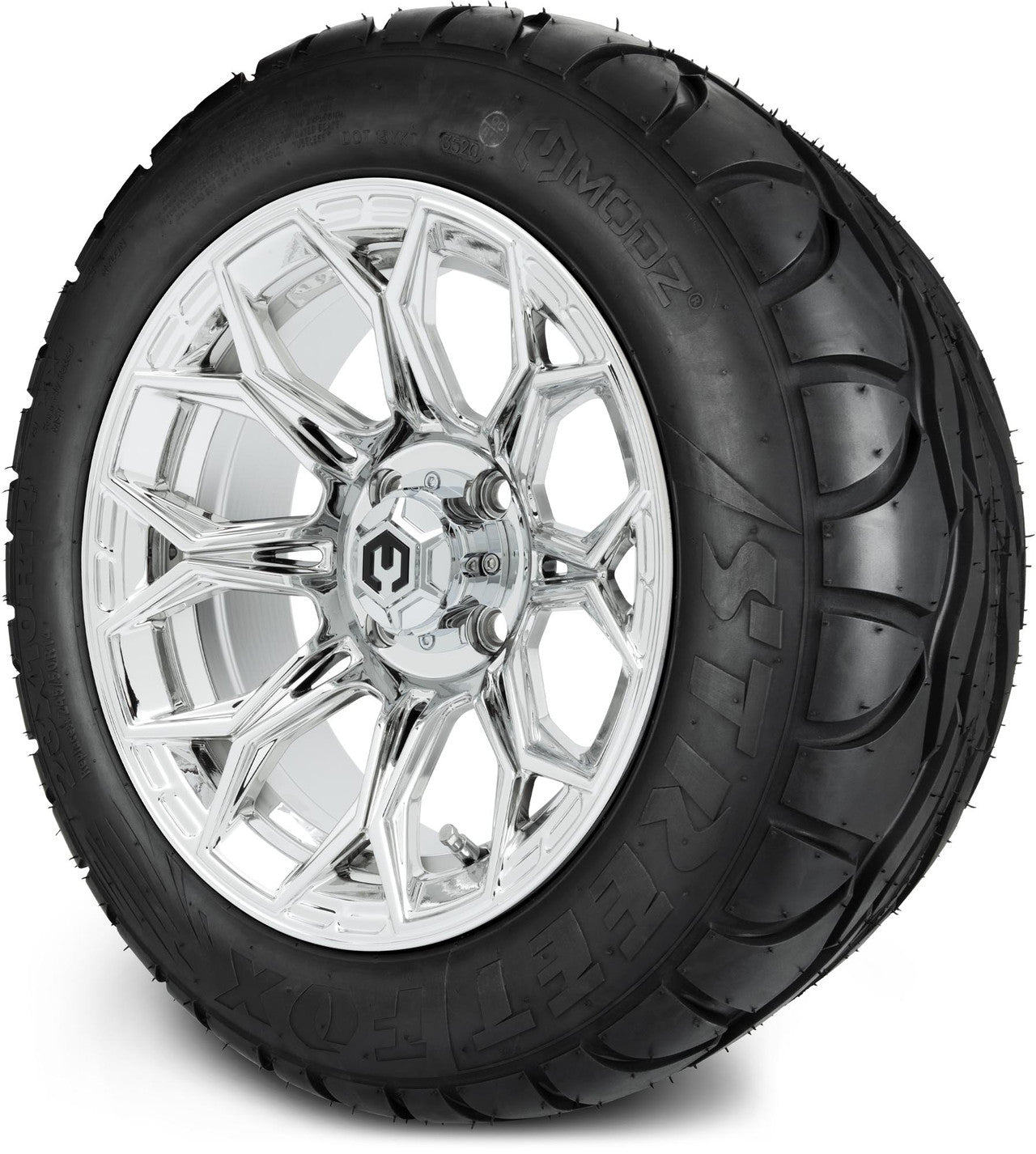MODZ® 14" Halo Chrome Wheels & Street Tires Combo