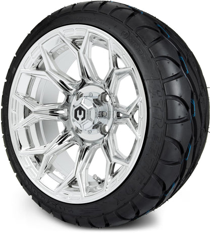 MODZ® 14" Halo Chrome Wheels & Street Tires Combo