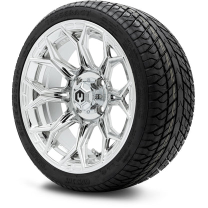 MODZ® 14" Halo Chrome Wheels & Street Tires Combo