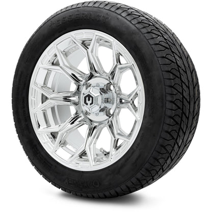 MODZ® 14" Halo Chrome Wheels & Street Tires Combo