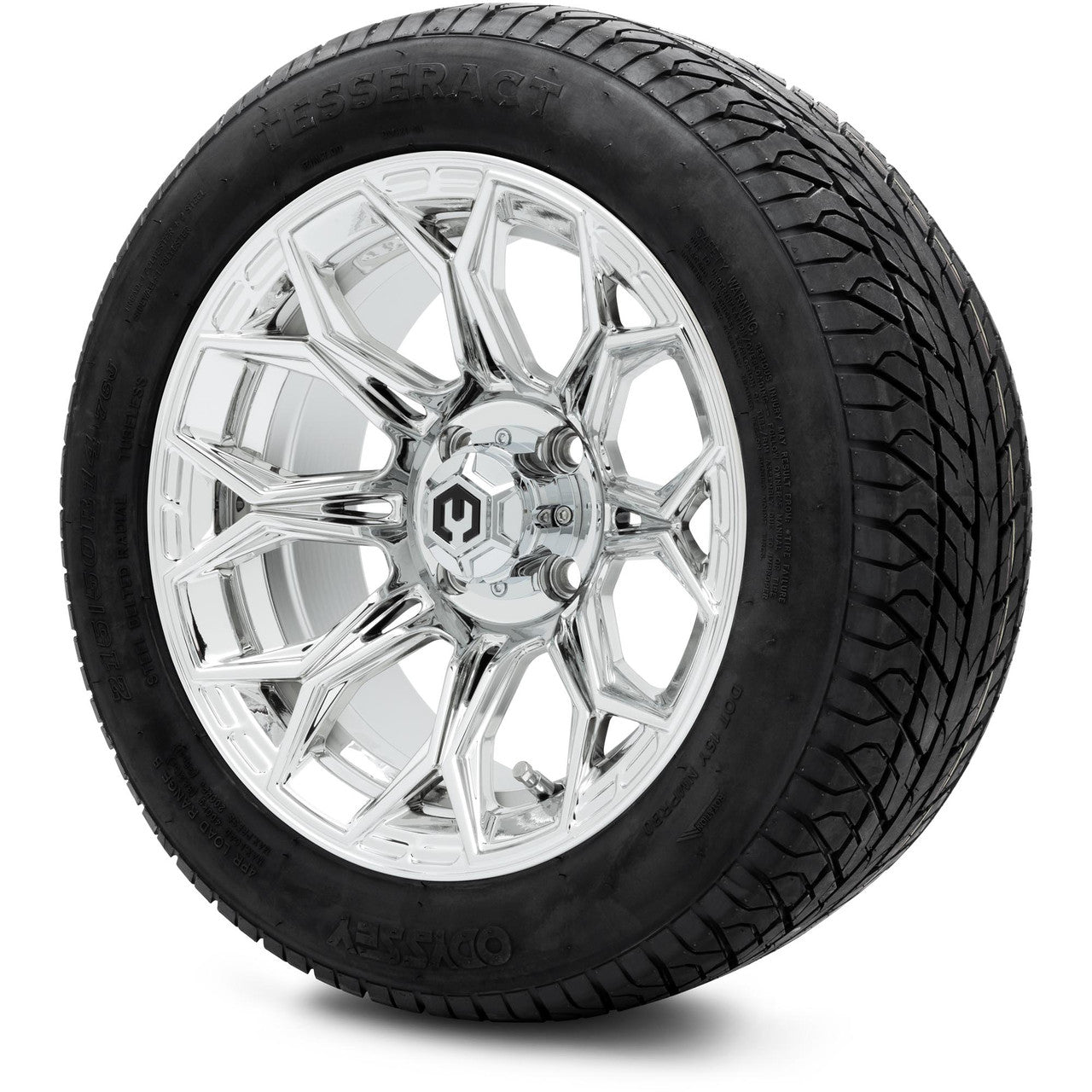 MODZ® 14" Halo Chrome Wheels & Street Tires Combo