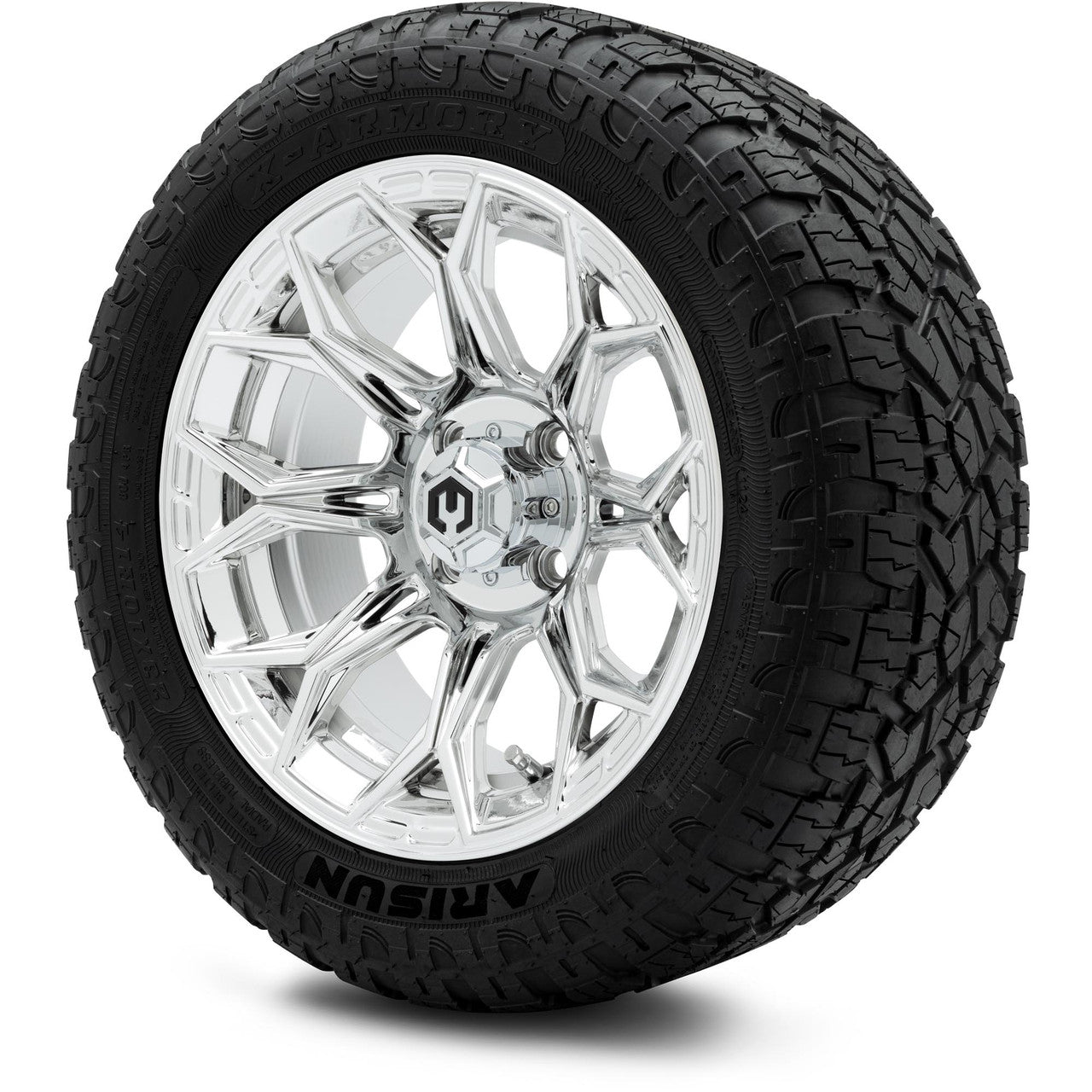 MODZ® 14" Halo Chrome Wheels & Off-Road Tires Combo