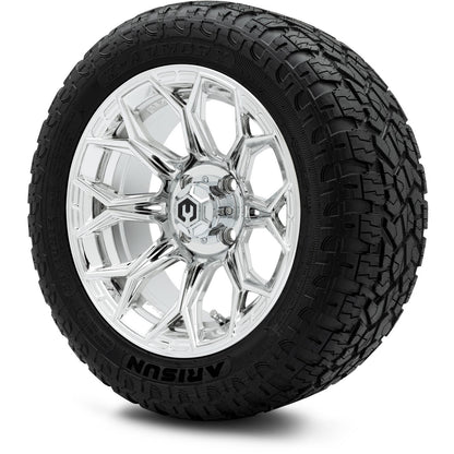 MODZ® 14" Halo Chrome Wheels & Off-Road Tires Combo